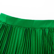 High Waist Pleated Chiffon Maxi Skirt