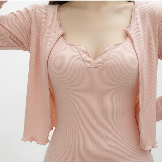 dalaida cotton crop jacket and bodycon tank dress detail shot