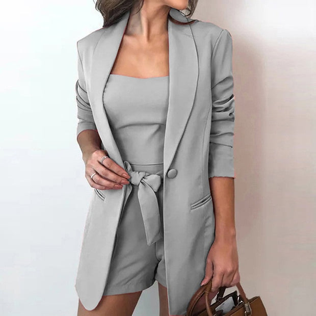 Three Piece Sets day to night look Casual Suits Blazer